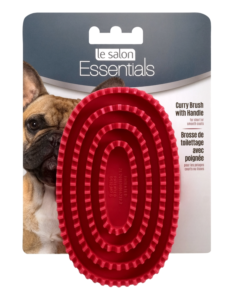 Le-Salon-Essentials-Dog-Rubber-Curry-Grooming-Brush-With-Loop-handle-(91246)