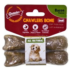 Gnawler-7.6cm-Bacon-Bone-3-Small-Twin-Pack-(00883)