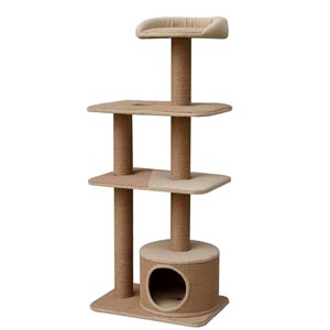 PP-Cat-Scratcher-Spire-4-Tier-55x38x129cm-(PPSM01MB)