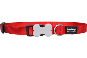 Red-Dingo-Dog-Collar-Plain-Red-Small-12mm-x-20-32cm-(DIN6041)