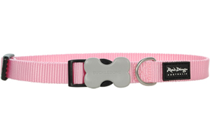 Red-Dingo-Dog-Collar-Plain-Pink-Small-12mm-x-20-32cm-(DIN4566)