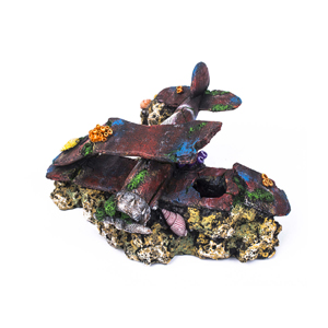 AquaWorld-Crashed-Bi-Plane-20x17x11cm-(AQ147)