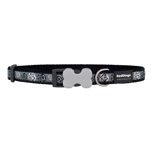Red-Dingo-Dog-Collar-Paw-Impressions-Black-Medium-20mm-x-31-47cm-(DIN6435)