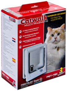 Catwalk-Wood-Fitting-Cat-Door-Tunnel-Multi-Magnetic-White-(WMCDW)