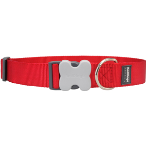Red-Dingo-Dog-Collar-Plain-Red-Medium-20mm-x-30-47cm-(DIN1492)