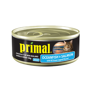 Primal-Cat-Food-Ocean-Fish-Salmon-amp-Vegetable-100g-Can-Outer-/-24-(60060)