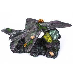 AquaWorld-Crashed-Jet-Plane-21x13x11cm-(AQ152)