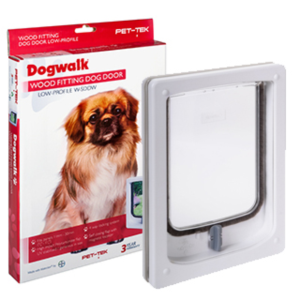 Dogwalk-Wood-Fitting-Dog-Door-Low-Profile-White-(WSDDW)