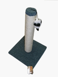Tigga-Cat-Scratch-Pole-50cm-Blue-Carpet-amp-Rope-with-Squeaky-Mouse-(57749)